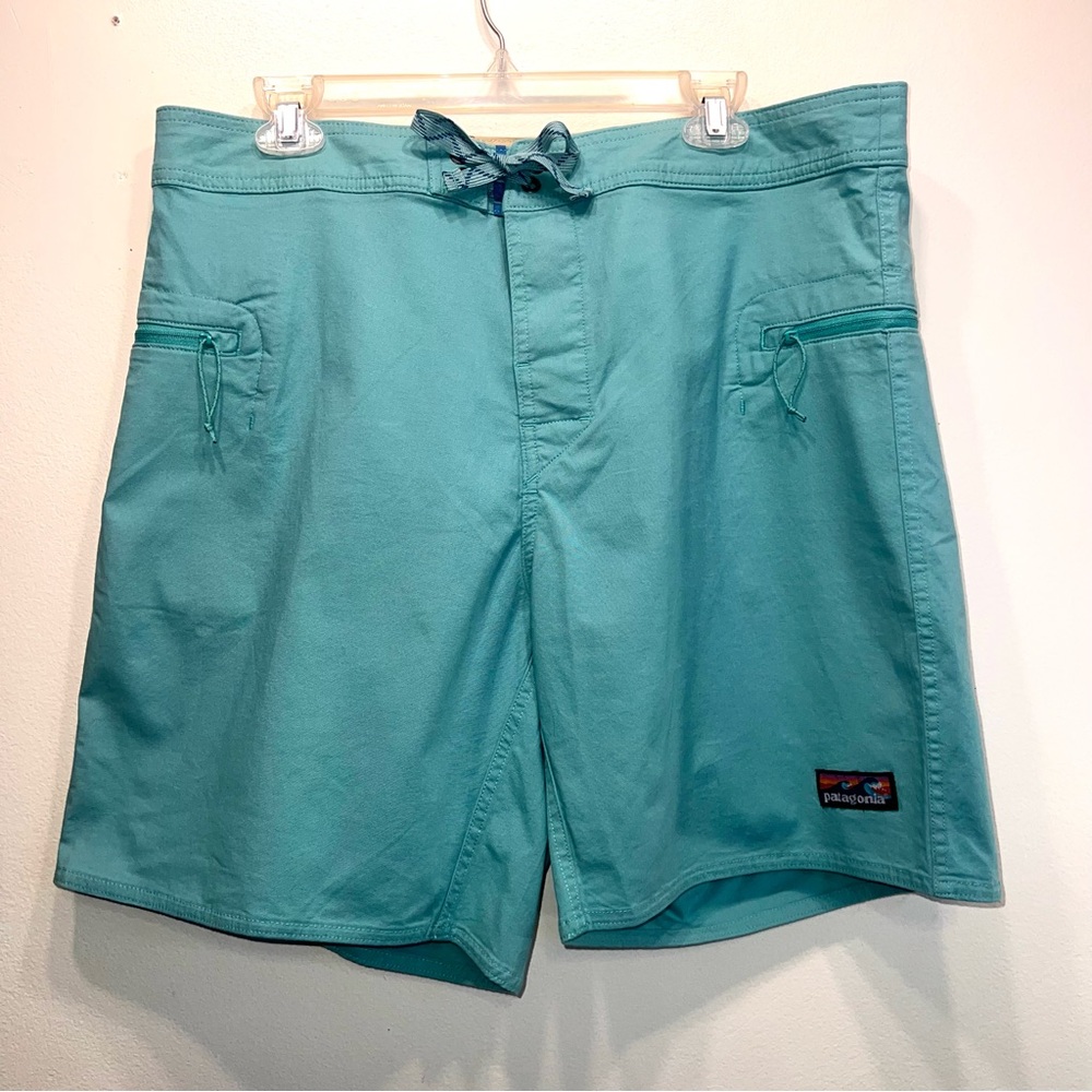 NEW Patagonia Men's Organic Cotton Canvas Boardshorts  18" Inseam Green Sz 36